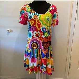 Vintage 90's Jams World Hattie Shangri-La Drop Waist Printed Mini Floral XS